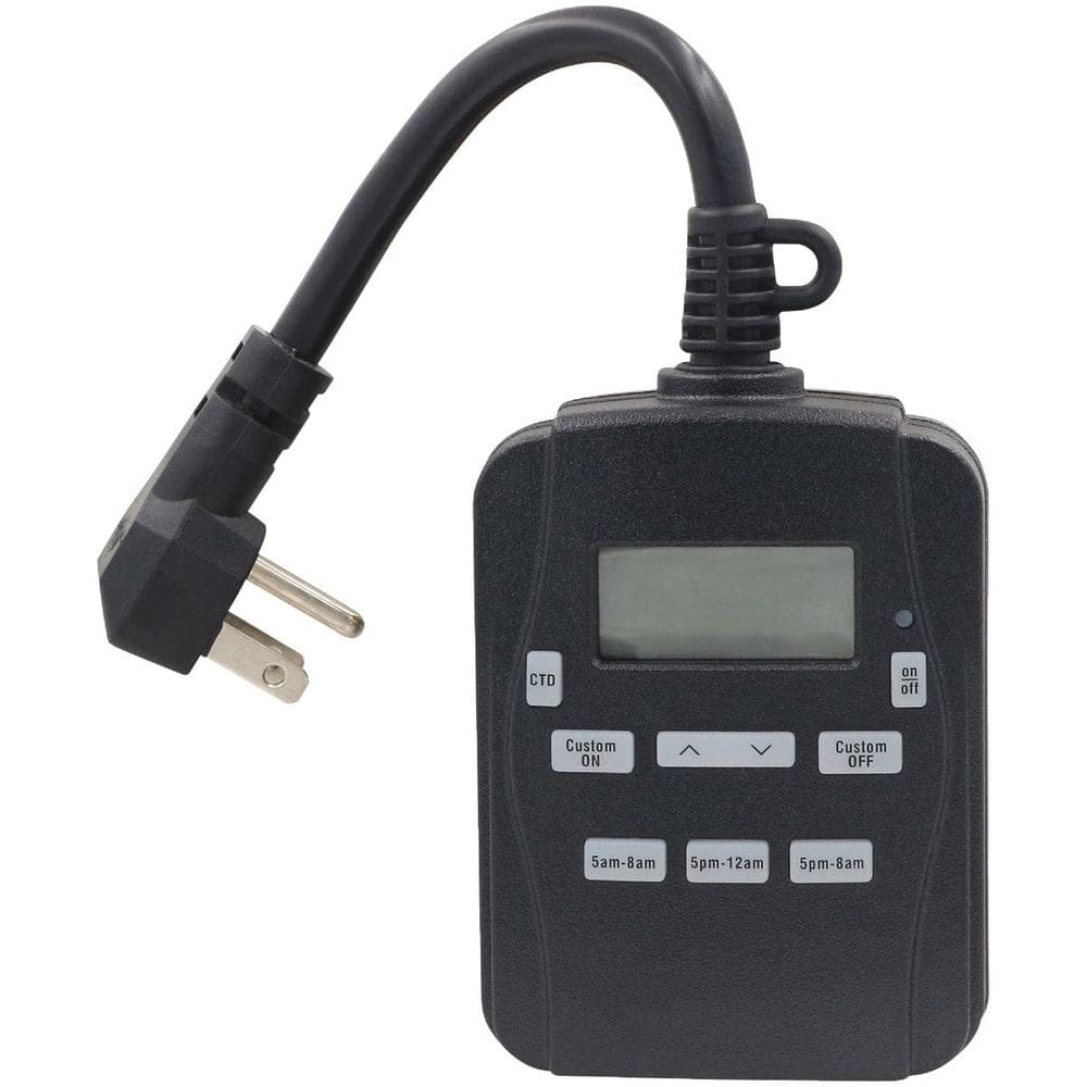 Temporizador VO design Prime TNODP23 de 2 tomadas 24 horas ao ar livre