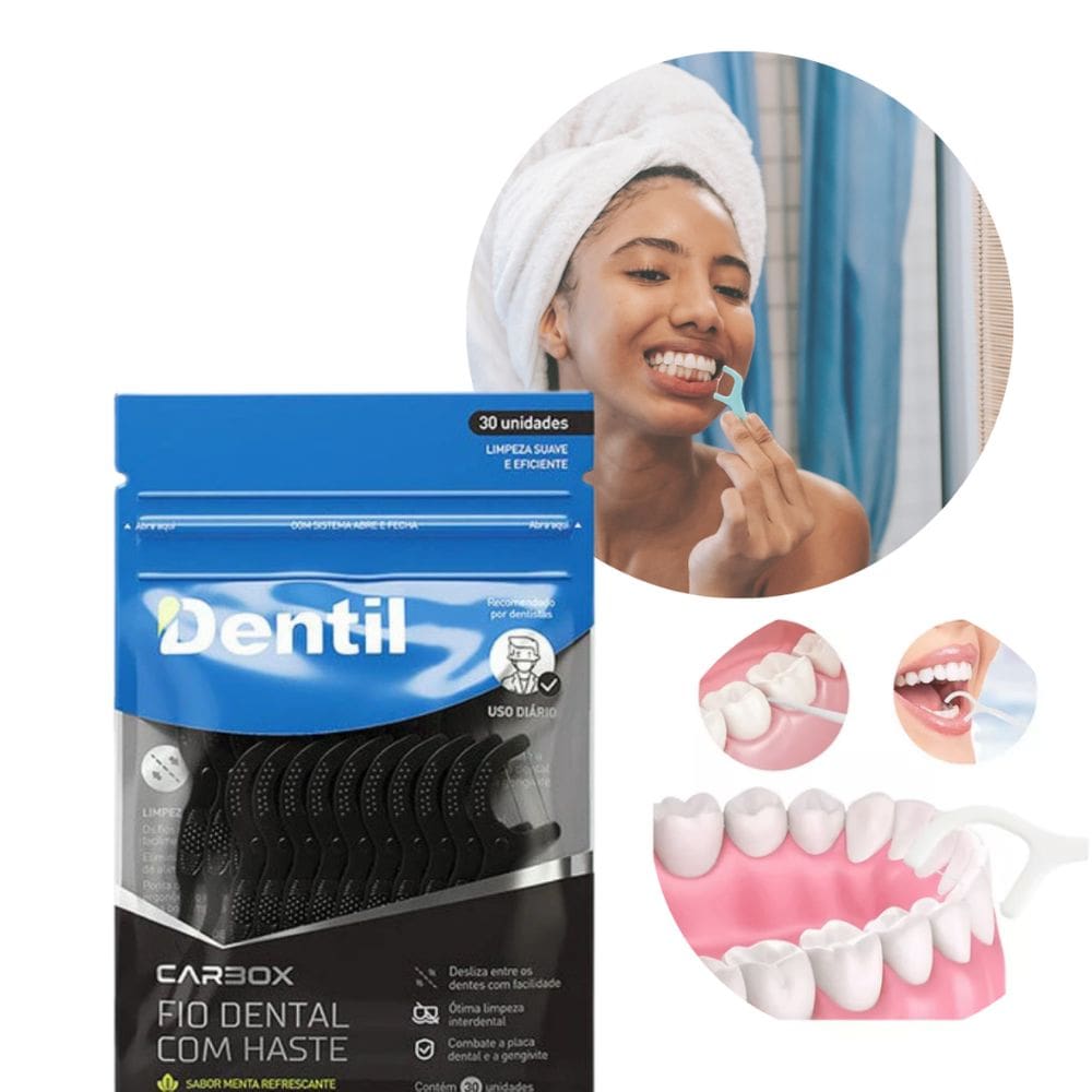 Fio Dental Com Haste Carbox