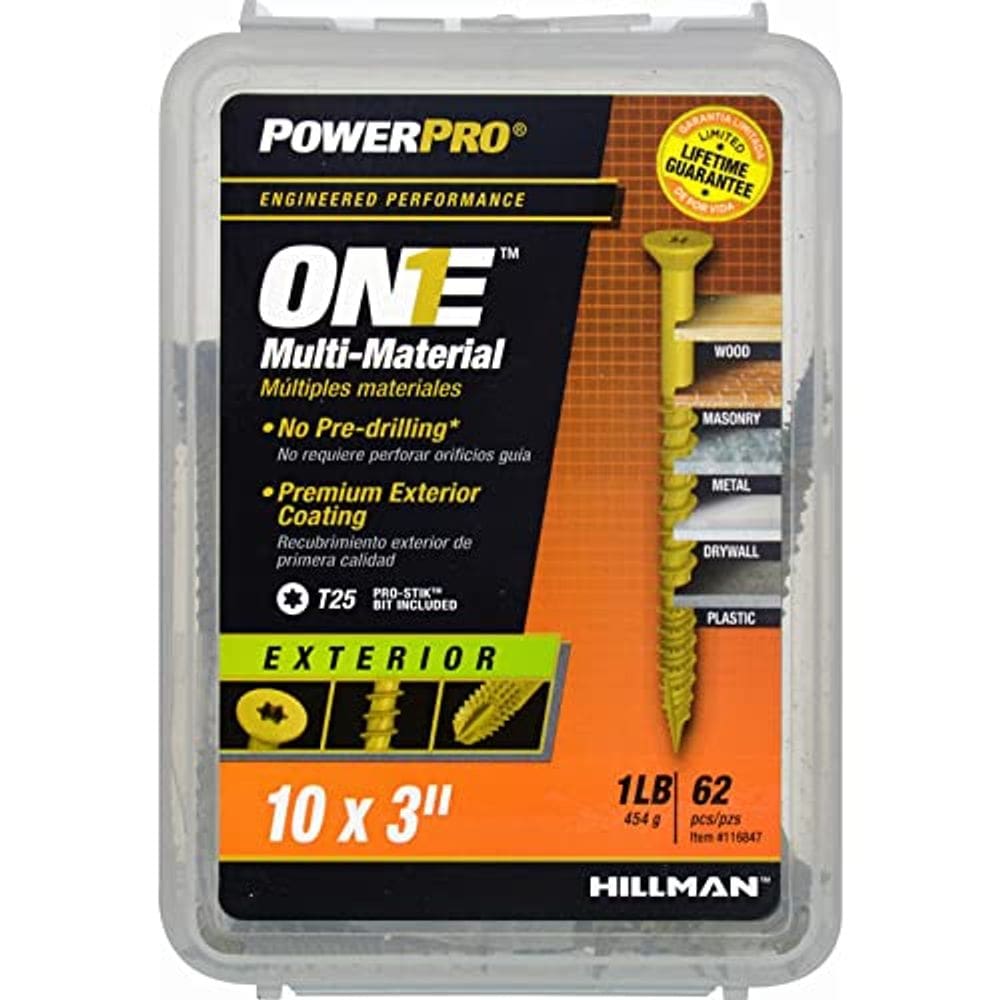 Parafuso de aço bronze Hillman Powerpro One No. 10 x 7,5 cm 454 g