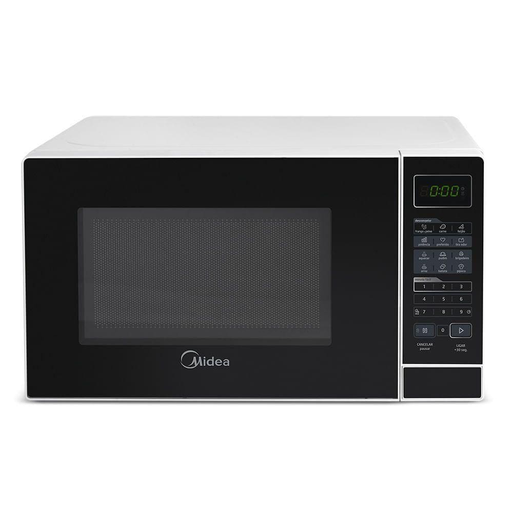 Micro-ondas 20l Branco Porta Preta Minuto Fácil Midea Mras22 - 220v