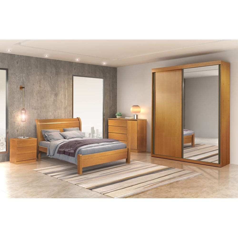 Guarda Roupa Solteiro 2 Portas 3 Gav Búzios-Cinamomo Star