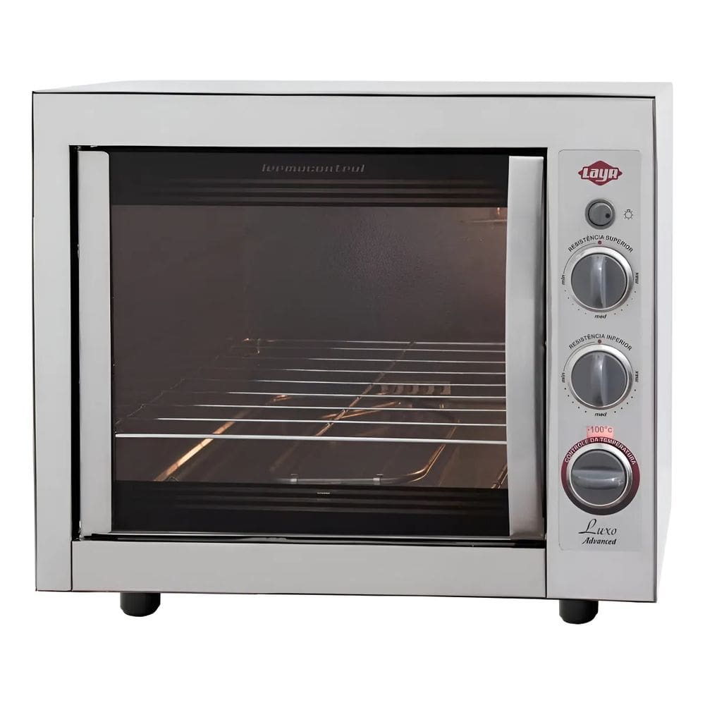 Forno Elétrico Super Luxo Advanced Layr 46 Litros 2400W Com Lâmpada Interna e Prateleira Removível em 03 Posições