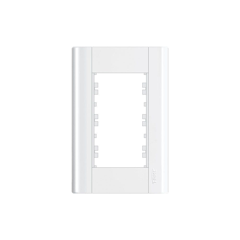 Placa Fame Modulare 4x2 para 3 Módulos Horizontais Branca