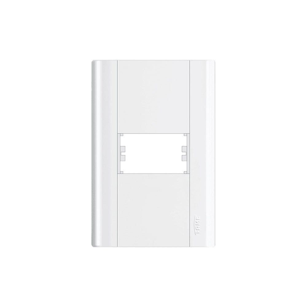 Placa Fame Modulare 4x2 para 1 Módulo Horizontal Branca