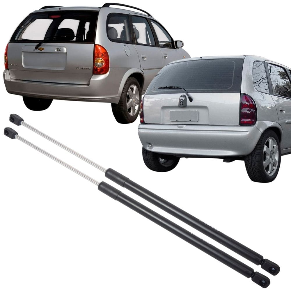 Par Amortecedor Tampa Traseira Porta Malas Mola Gás Corsa Hatch 4 Portas e Wagon 1994 à 2001