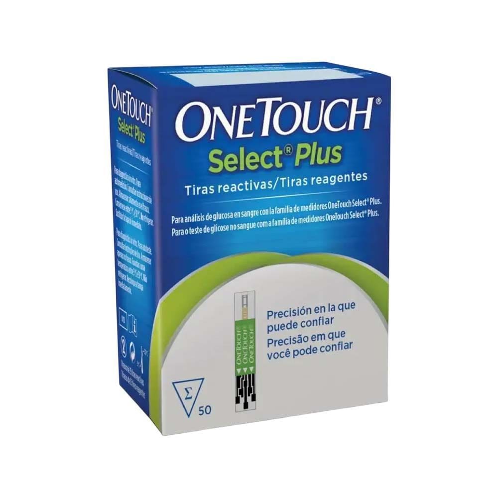Tiras One Touch Select Plus com 50 unidades
