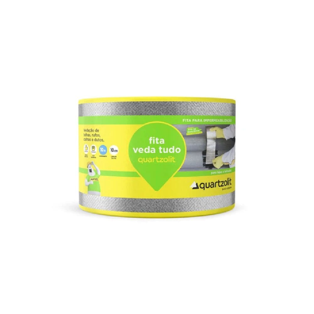 Fita Impermeabilizante Aluminizada Veda Tudo 10cm - 0583.00089.0010PC - QUARTZOLIT