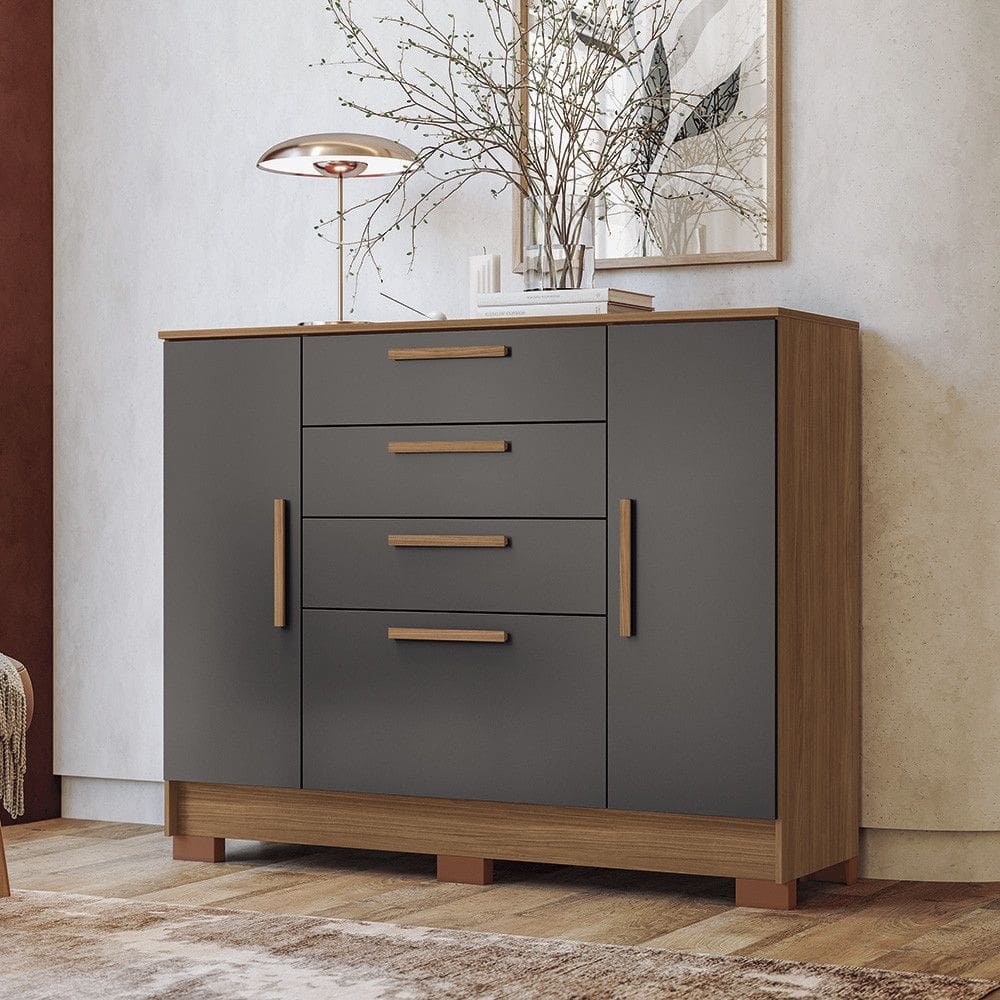 Comoda 2 Portas e 4 Gavetas 130,20cm Pinhais Santos Andira