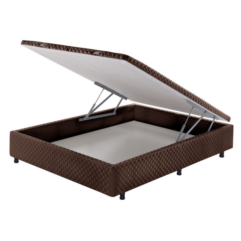 Base Box Casal Ecoflex com bau 1,38 x 1,88 x 0,30