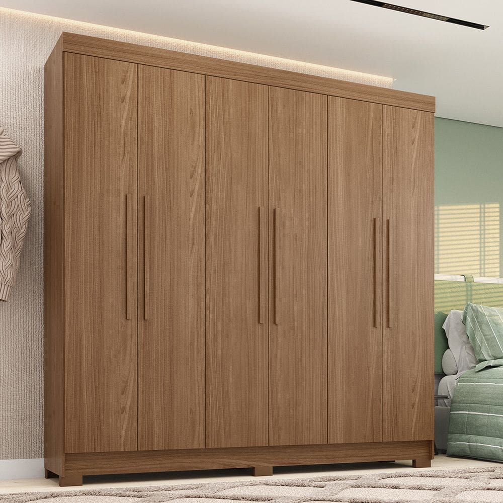 Guarda-Roupa Casal 6 Portas 2 Gavetas 194,40cm Toledo Santos Andira