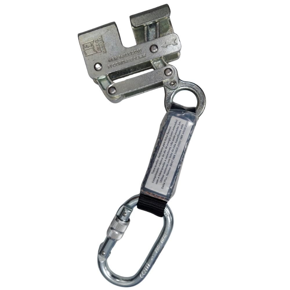 Trava Quedas Deslizante Para Corda 12mm Abs Mosquetão Delta Plus