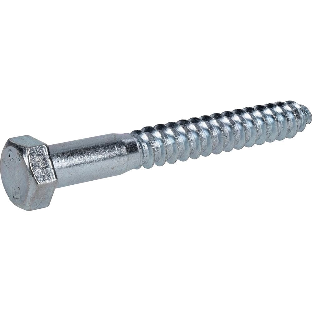 Parafuso hexagonal Hillman 12,7 mm x 10 cm de zinco, pacote com 25