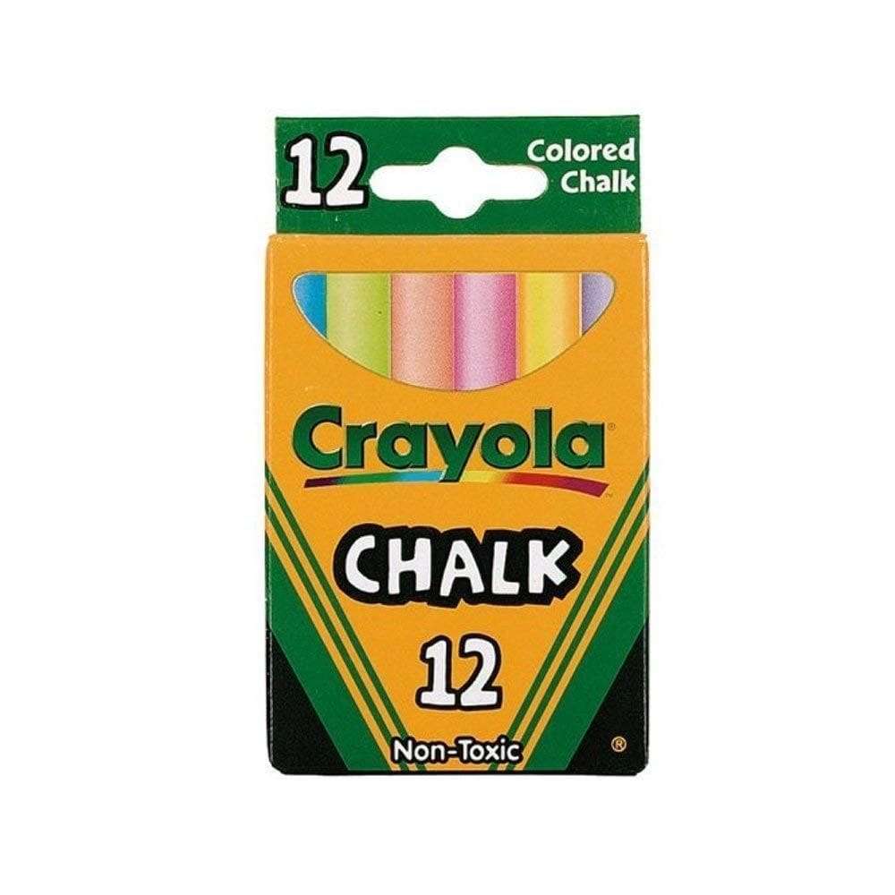 Crayola Chalk 12 palitos coloridos não tóxicos