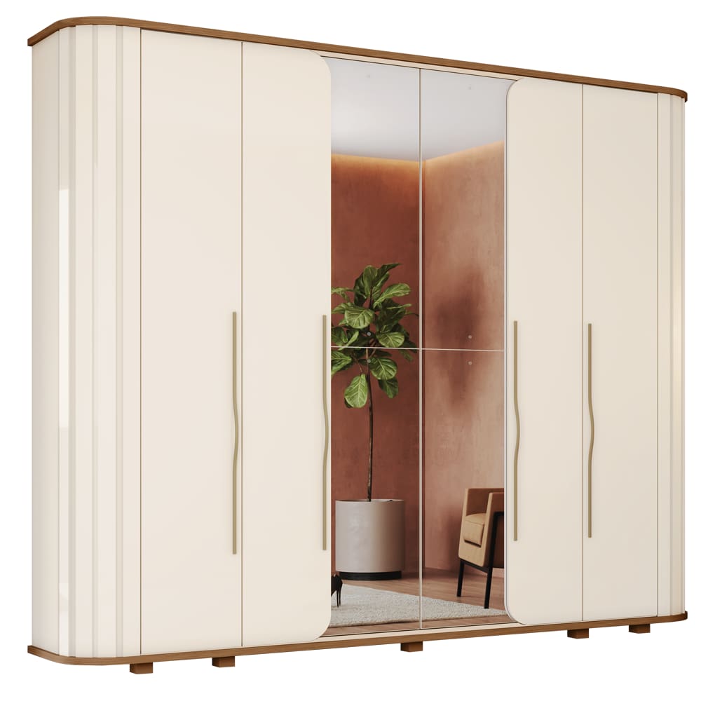 Guarda Roupas Casal 6 Portas e 6 Gavetas Tango Premium Ripado