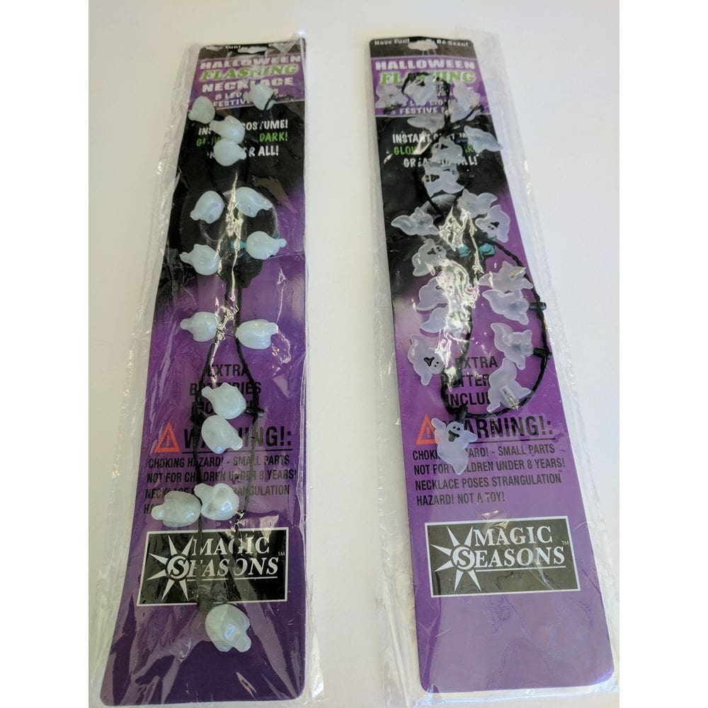 Colar shawshank ledz Pumpkin & Ghost Flash, pacote com 12