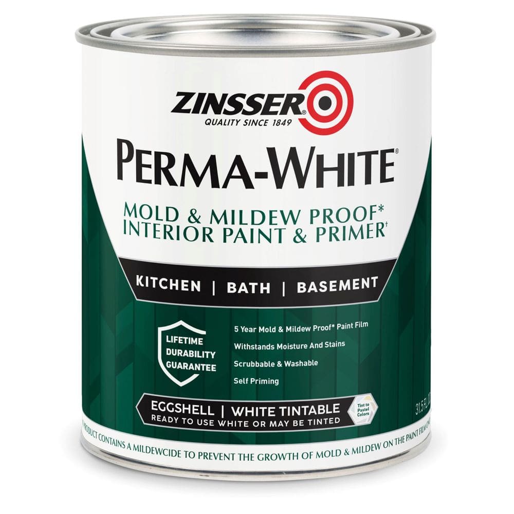 Pintura Zinsser 02774 PERMA-WHITE Quartz à prova de mofo e bolor