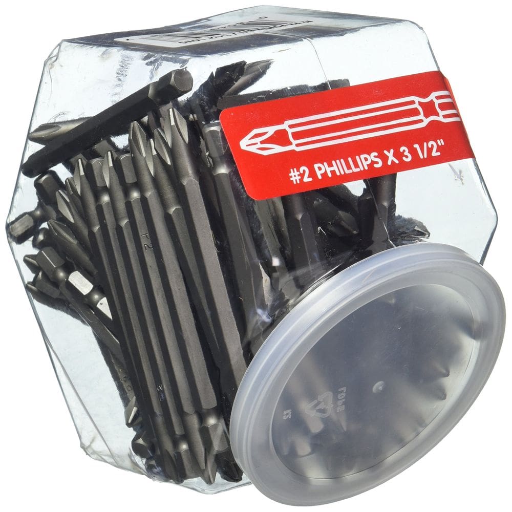 Conjunto de brocas de fixação Mayhew Tools B84058 Phillips #2, 8,9 cm, pacote com 100