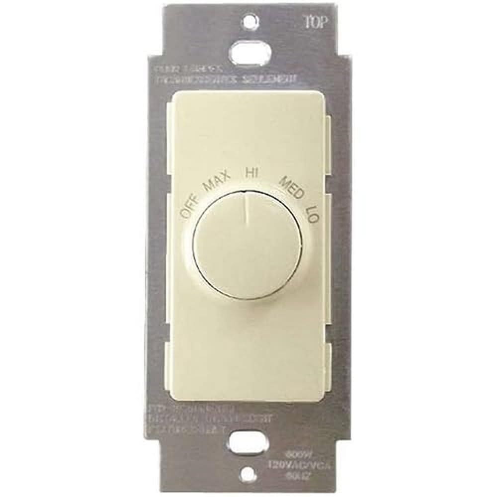 Interruptor de controle de velocidade do ventilador Leviton Decora Illumatech 120V Ivory