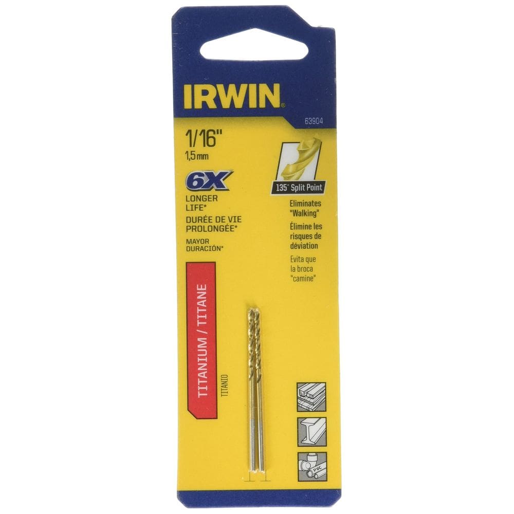 Broca IRWIN Hanson 63904 revestida de titânio de 1,5 mm