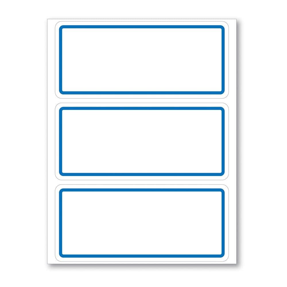 Etiqueta escolar sem pauta e tarja azul 15uni Pimaco