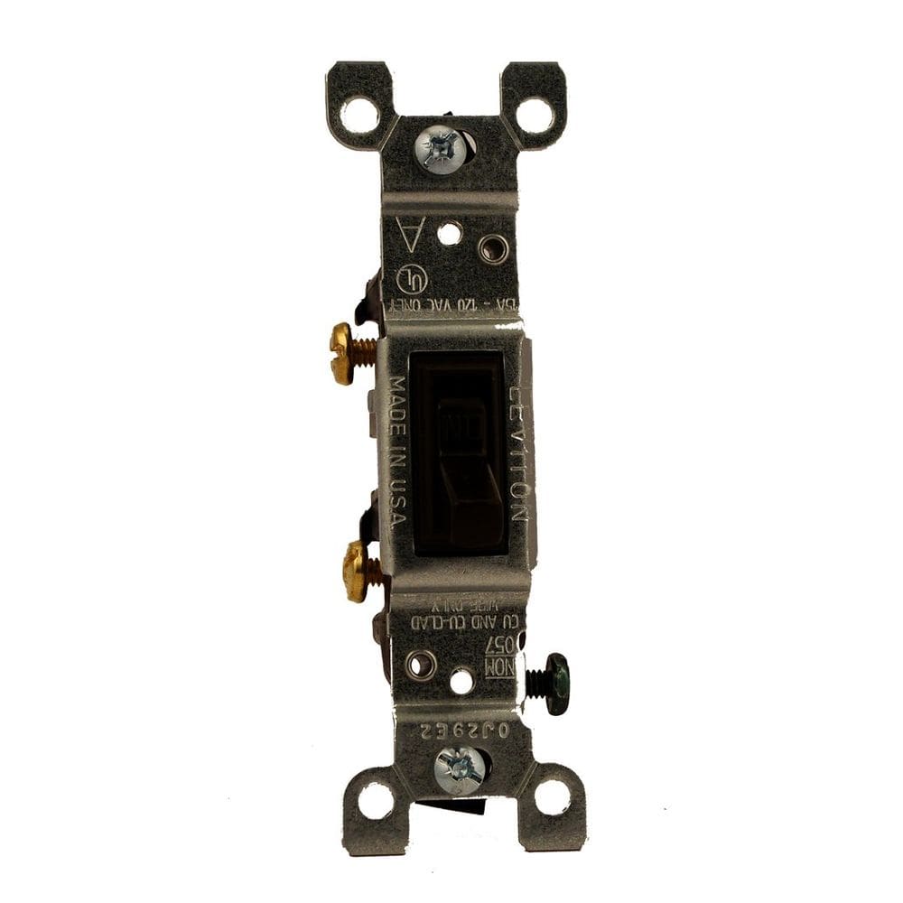 Interruptor seletor Leviton 1451-2 15 Amp 120V Marrom