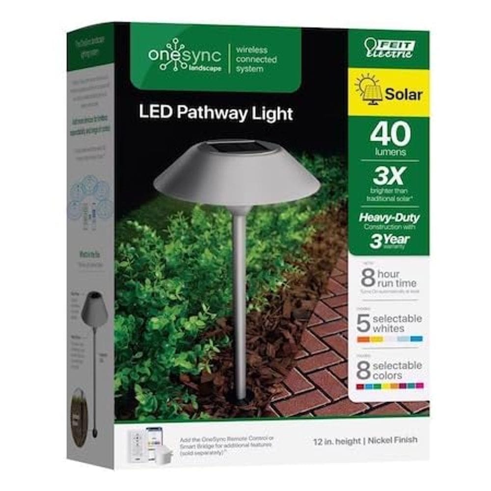 Luz de caminho LED solar Feit Electric OneSync 40 W 30 cm