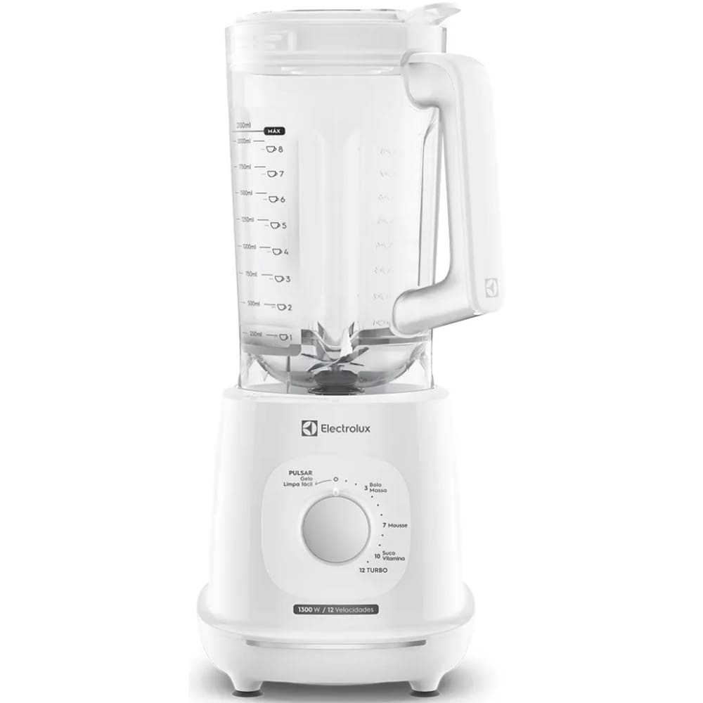 Liquidificador Qudratt 3.2L Electrolux 1300W 12 Velocidades Branco 127V