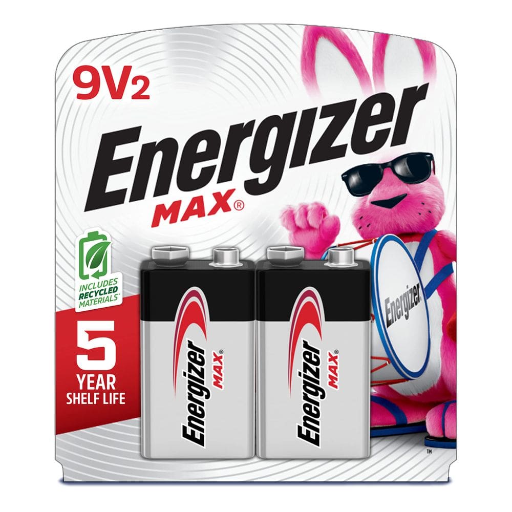 Bateria Energizer MAX 522BP-2 9V alcalina, pacote com 2 unidades