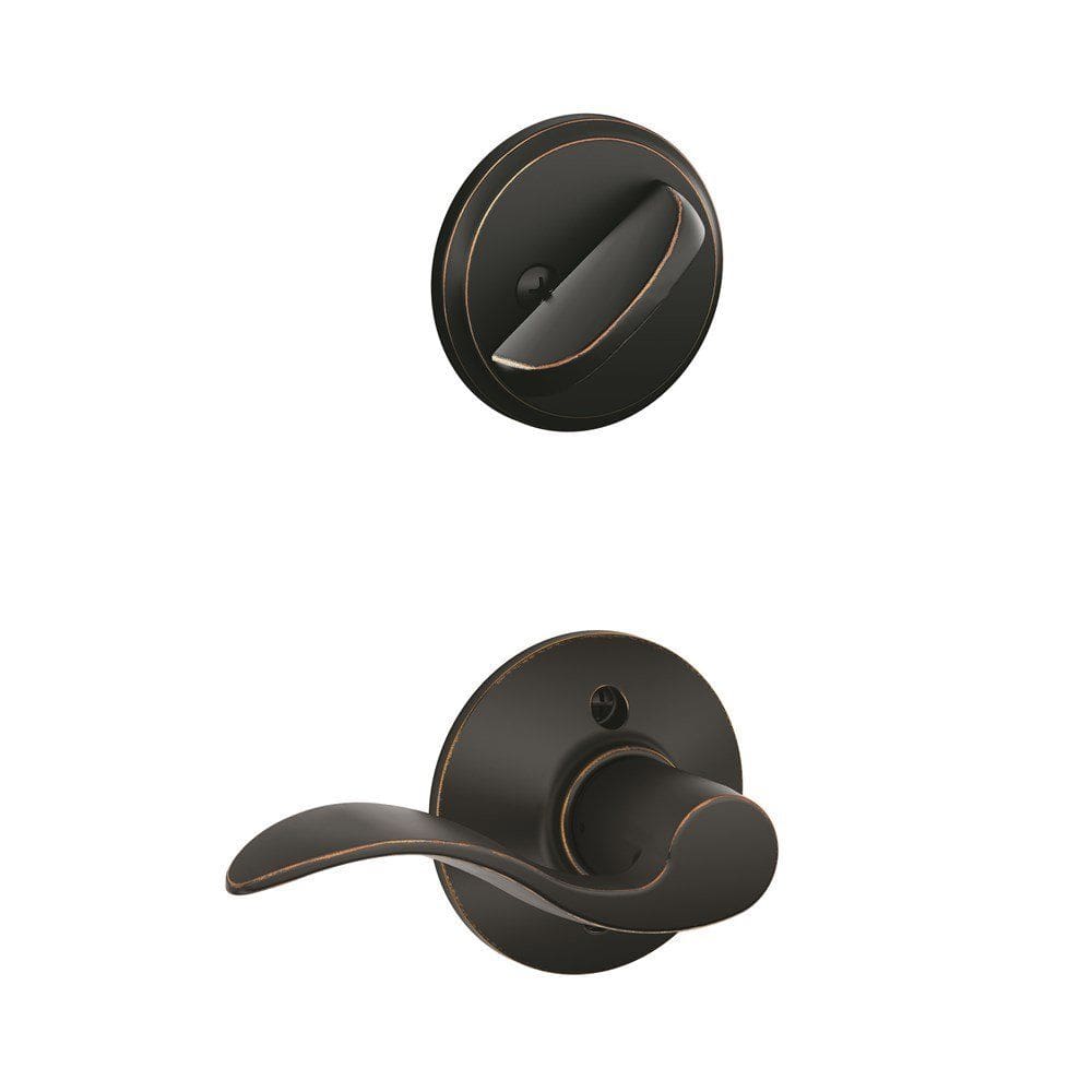 Alavanca interna e fechadura SCHLAGE F59 ACC 716 RH Bronze envelhecido