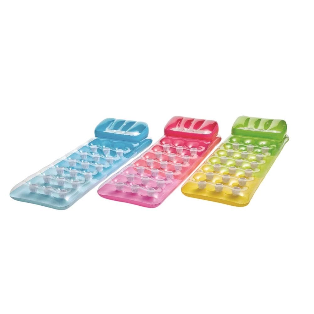 Espreguiçadeira de piscina Intex 188x71cm Azul inflável para 1 pessoa