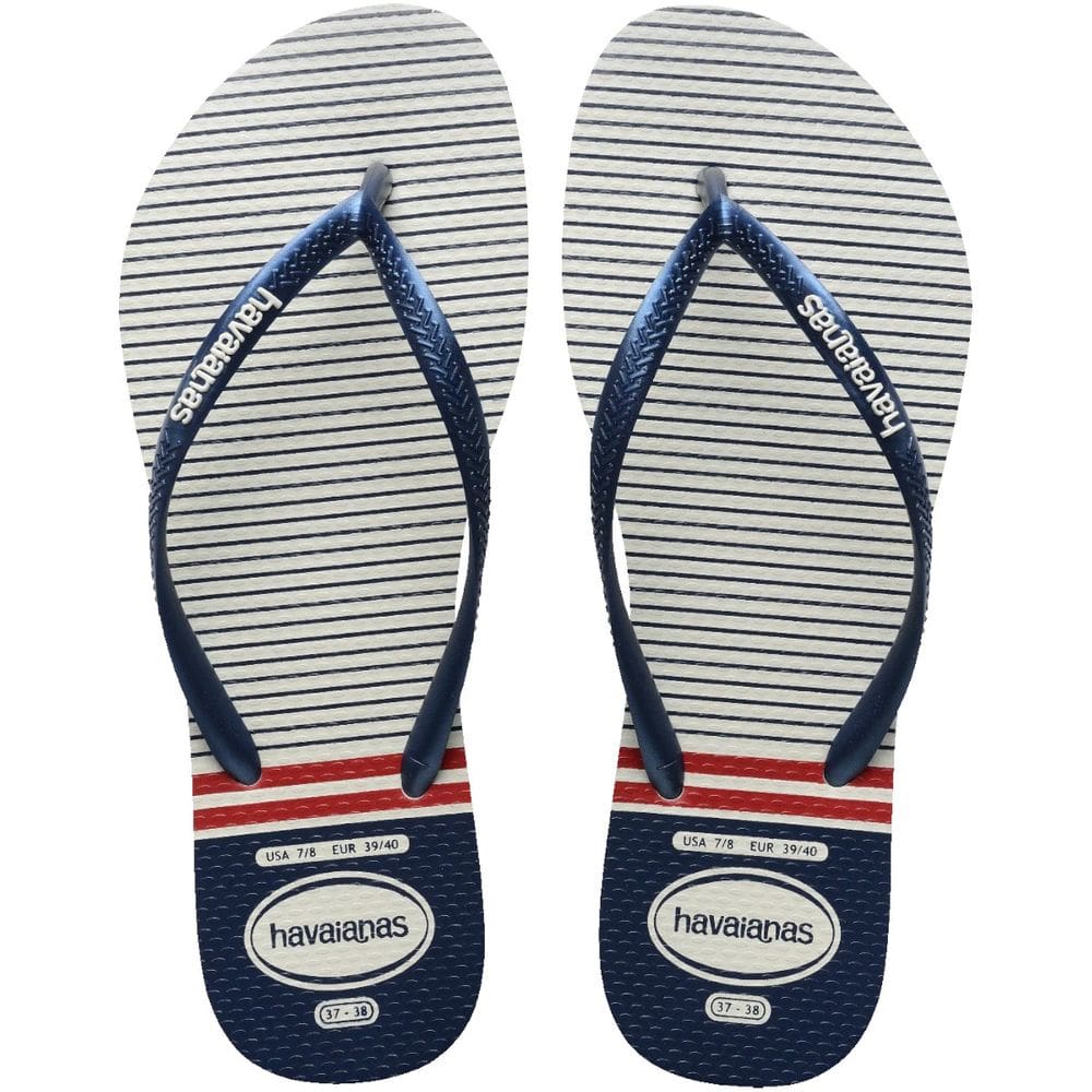 Chinelo Casual Feminino Dedo Borracha Havaianas Slim Nautical