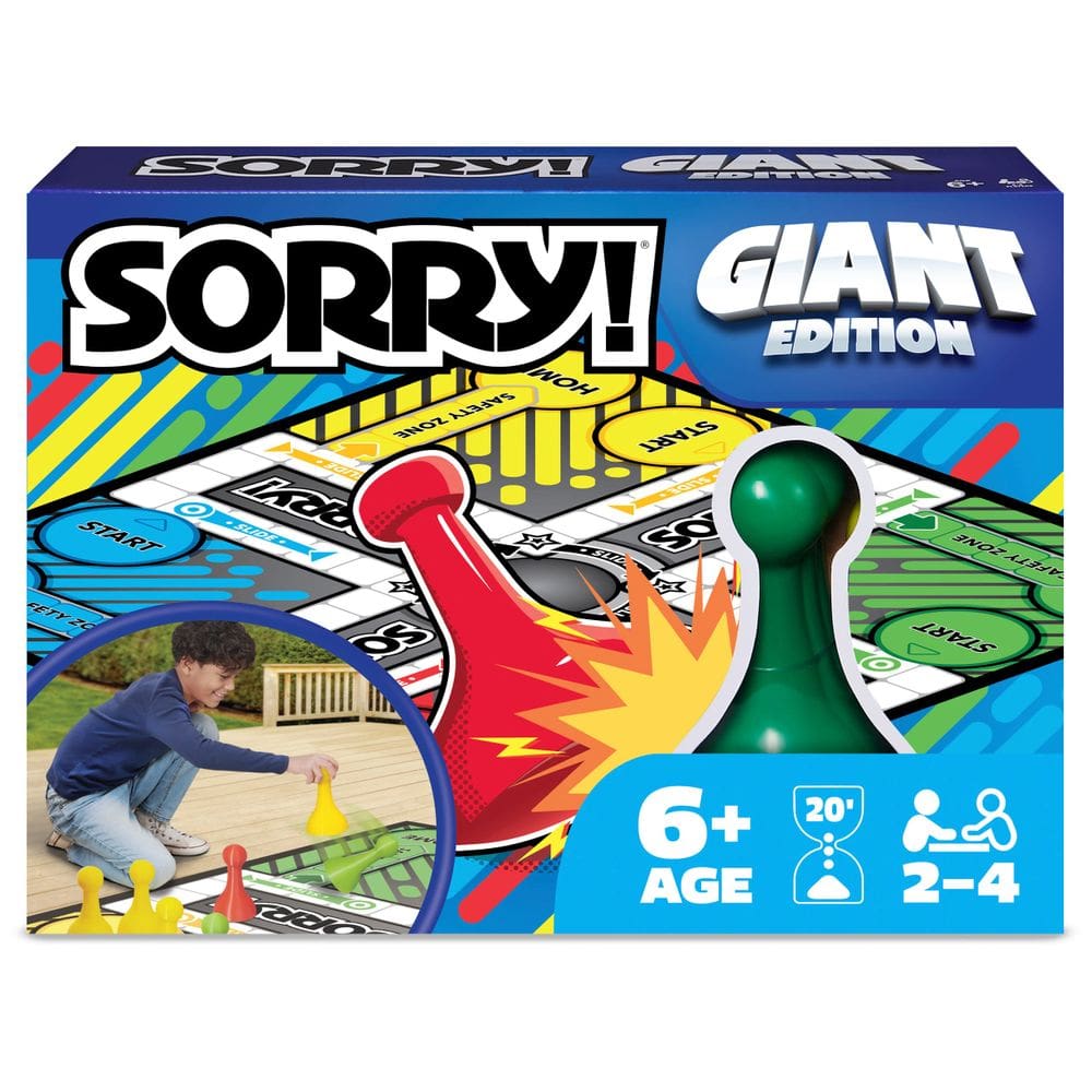 Giant Sorry, clássico jogo de tabuleiro familiar, Spin Master Games
