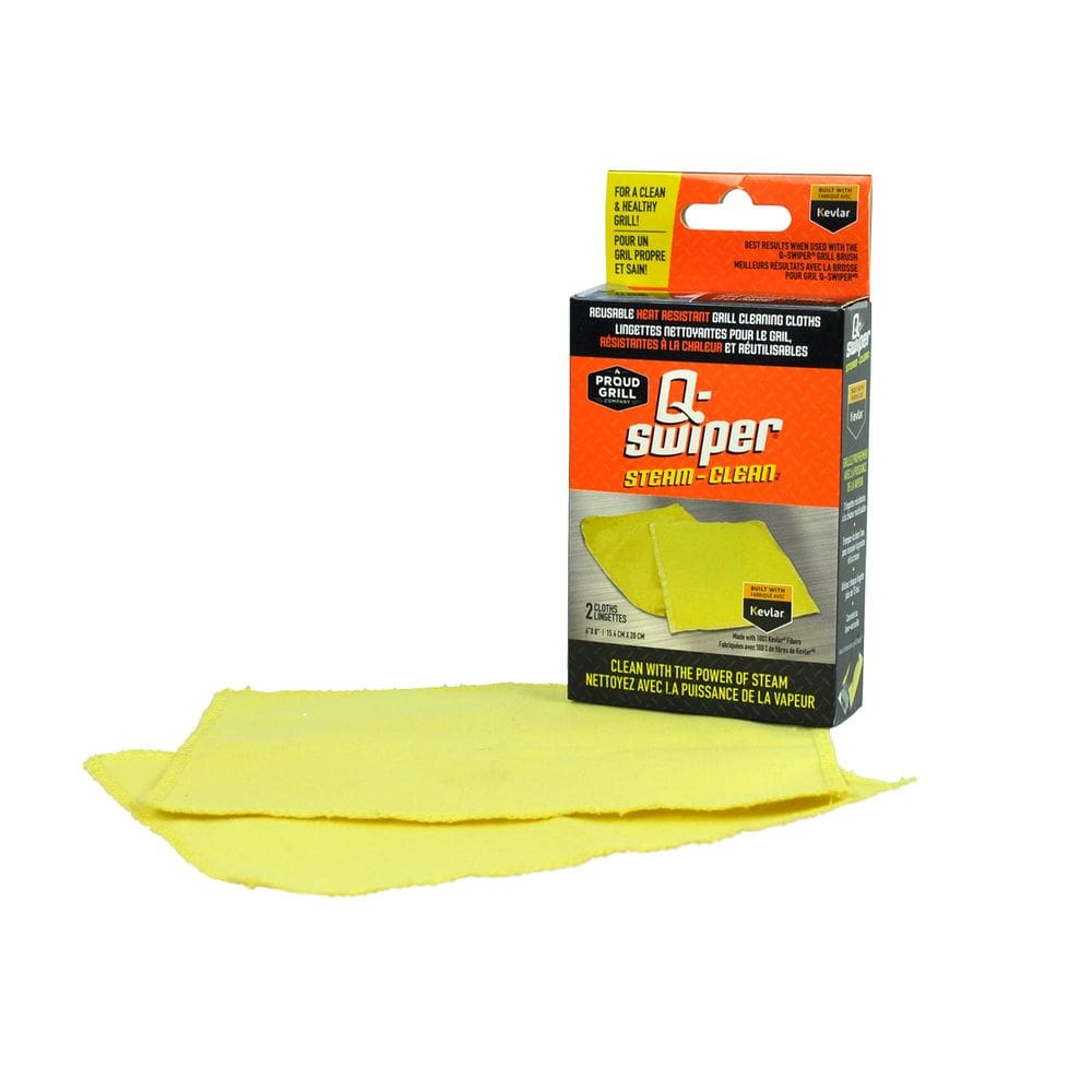Panos de limpeza para churrasqueiras Proud Grill Company Q-Swiper, pacote com 2 unidades de Kevlar