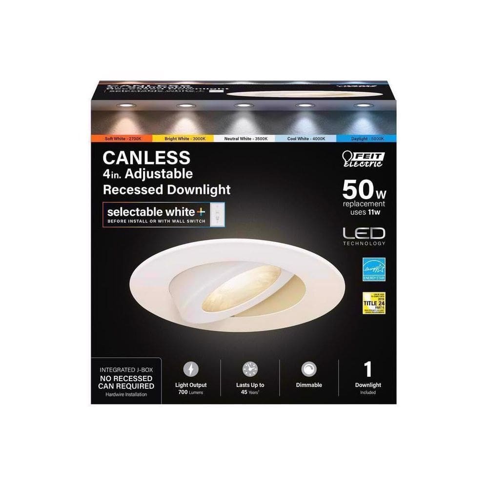 Luminária Feit Electric RCS Ajustável LED 4” 50W