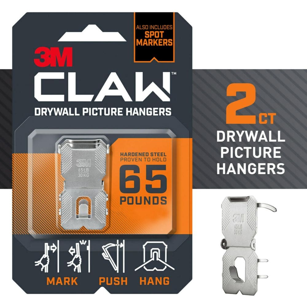 Cabide para fotos de drywall 3M CLAW Silver contém 29,48 kg
