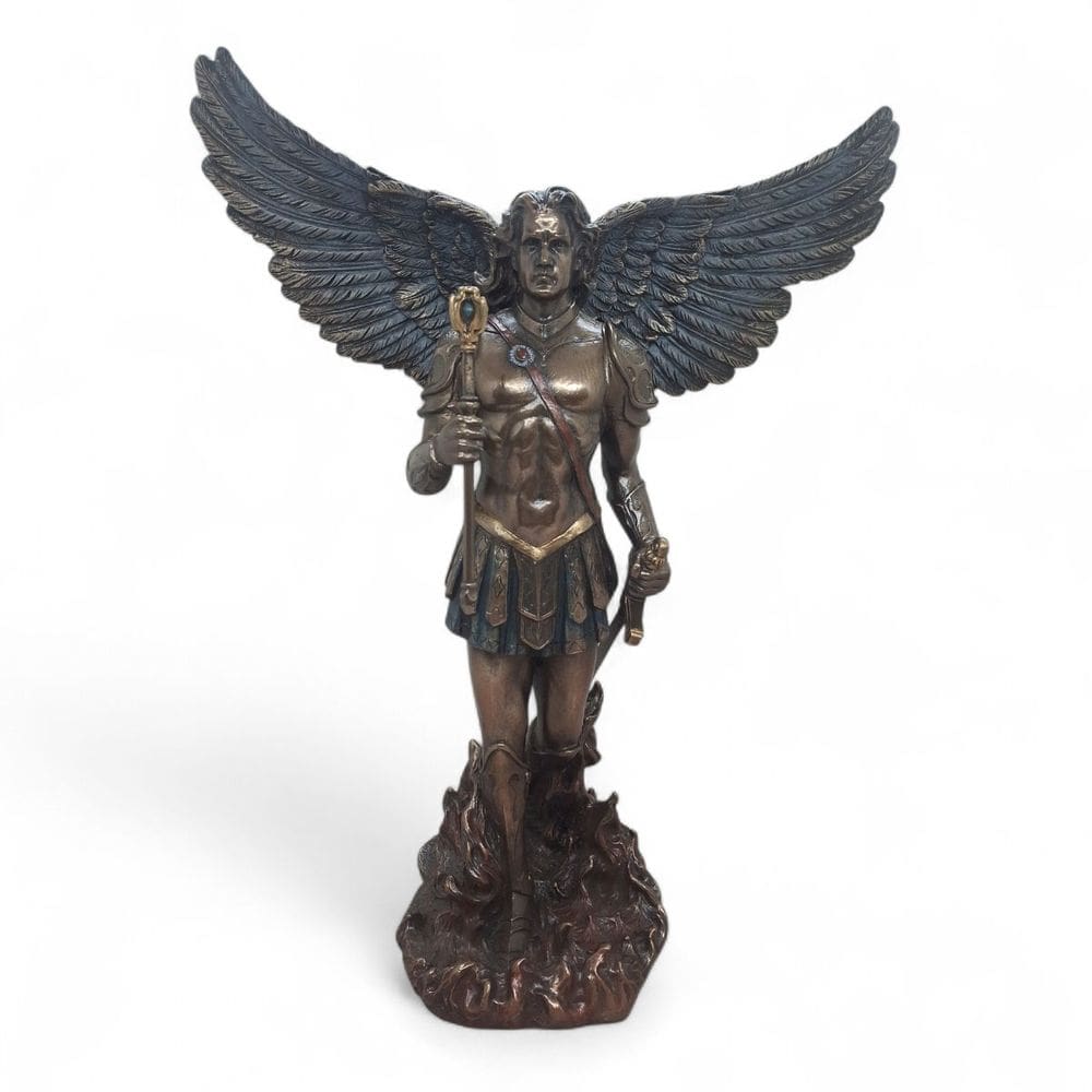 Estátueta São Gabriel Arcanjo Mensageiro de Deus 23 cm