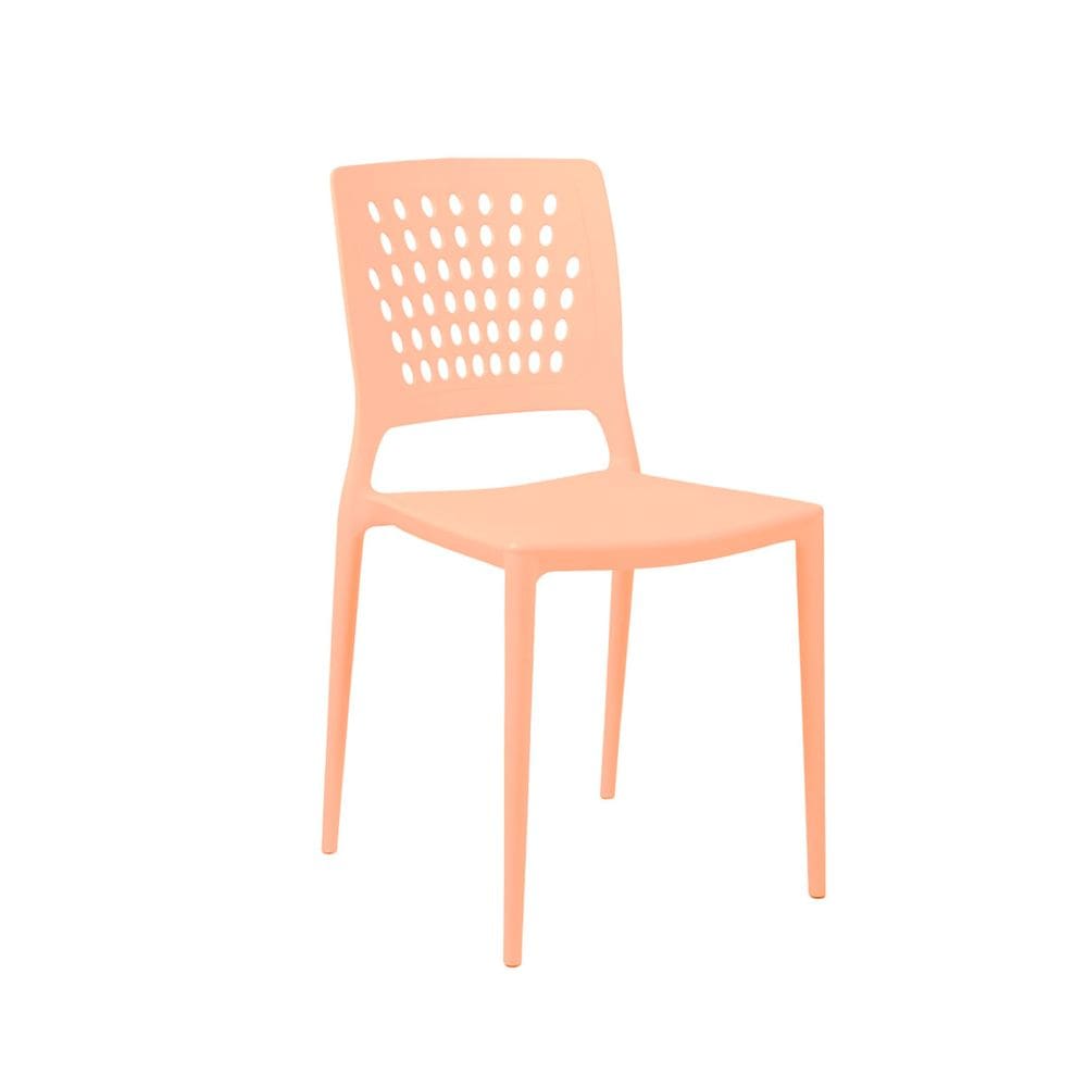 Cadeira Marte Rosa Pastel Empilhável em Polipropileno Acrilys