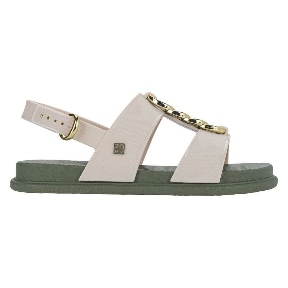 Sandalia Papete Feminina Borracha Zaxy Glam Argolas 19222
