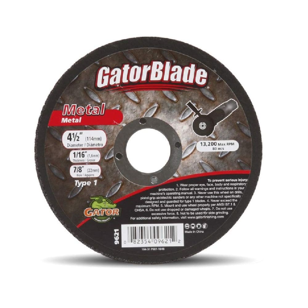 Disco de Corte Gator 9621 Tipo 1 Óxido de Aluminio 11 cm