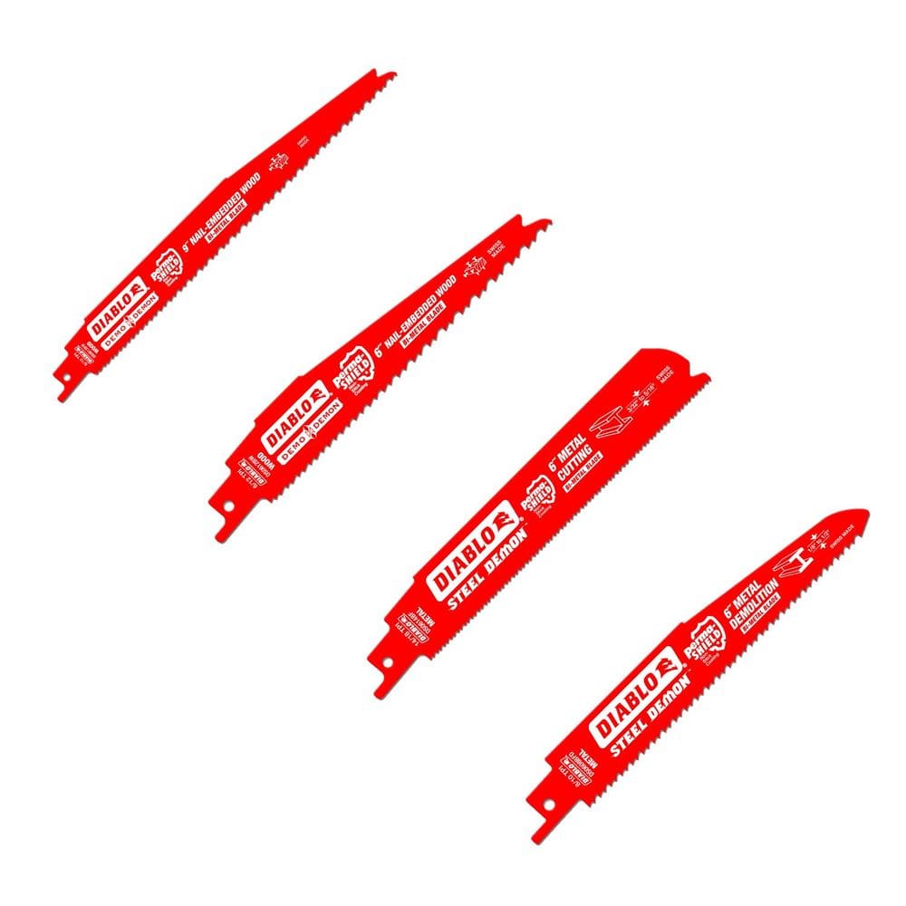 Conjunto de lâminas de serra Diablo DS006S, bimetálico de 6 peças para madeira e metal