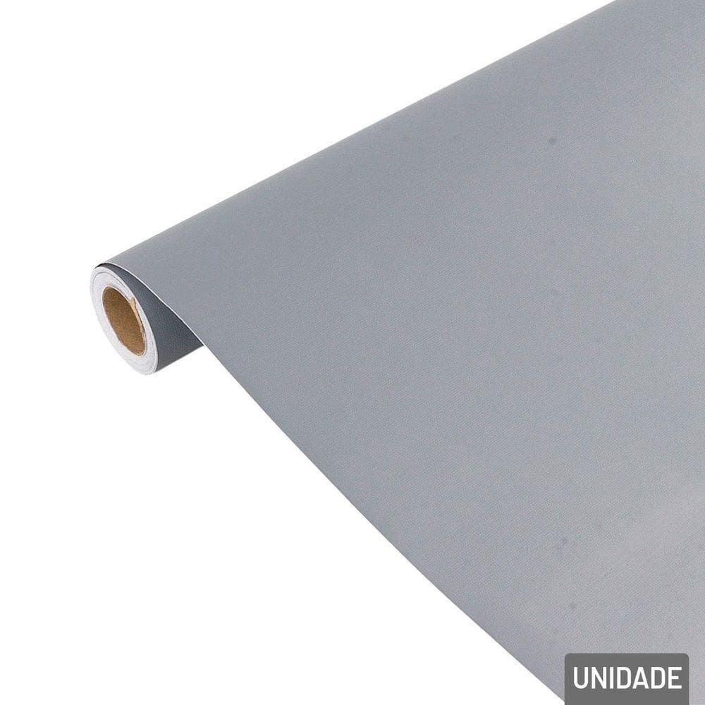 Papel De Parede 45cm X 5m Cinza - Tudo Em Caixa
