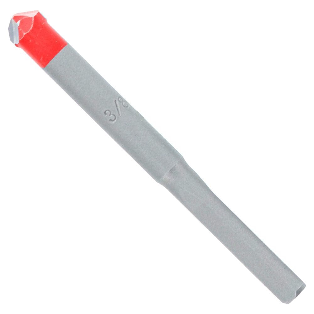 Broca Diablo 3/8”, pedra de carboneto, 9,5 cm, haste plana de 9,5 cm