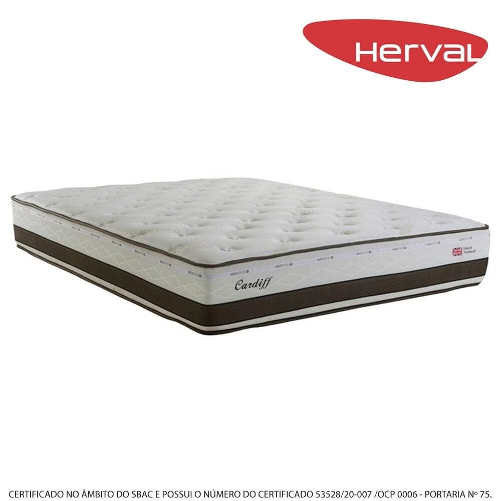 Colchão King Herval Molas Maxspring Cardiff, 30x193x203 cm