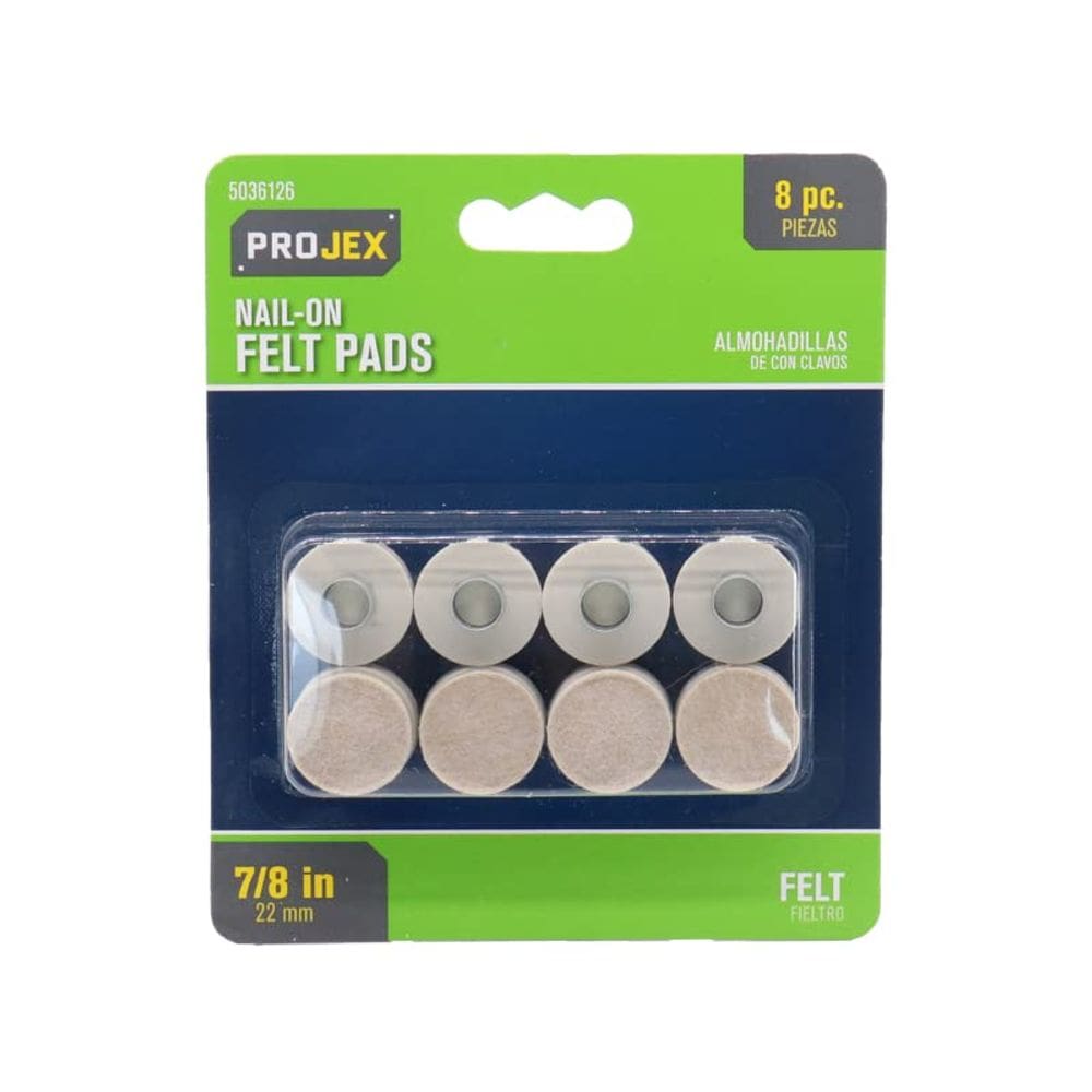 Almofadas de feltro para móveis PROJEX Round Brown 2,2 cm 8 unidades