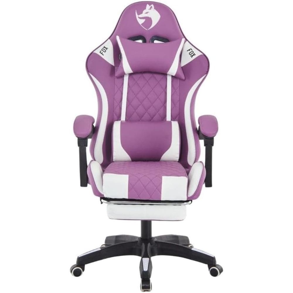 Cadeira Gamer Fox Racer Luna Lilás com Apoio de Pés