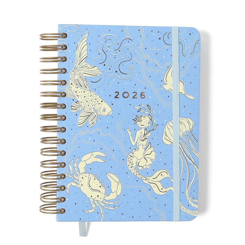 Agenda planner diária A5 Origens Áqua Azul 2026 - Cicero