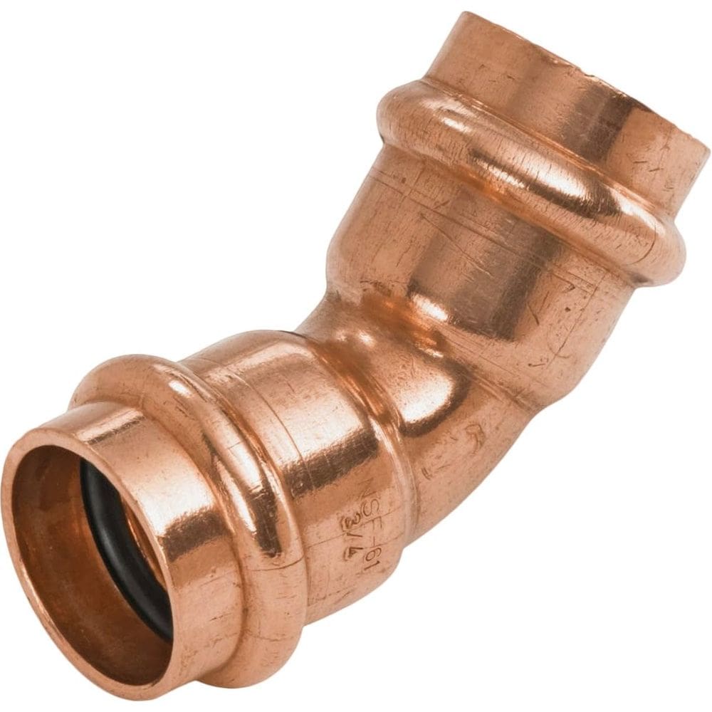 Cotovelo de cobre de 45°, 0,75 x 0,75 pol. NIBCO, pacote com 10