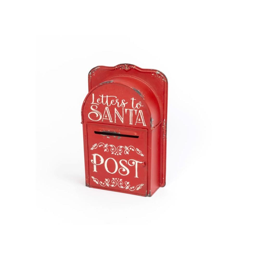 Caixa de correio metálica Gerson CMAS Decor Santa 39 cm de altura