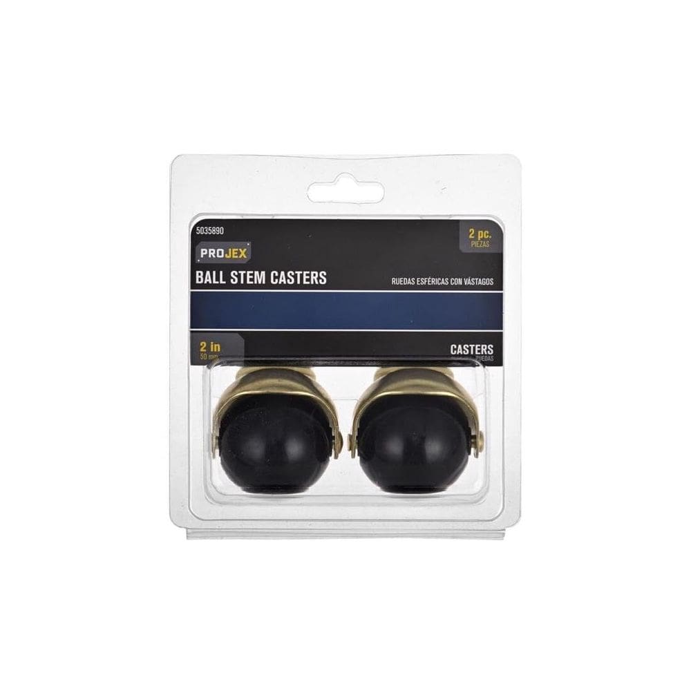 Rodízio giratório de alumínio com capuz Projex de 2 polegadas, 36 kg, pacote com 2