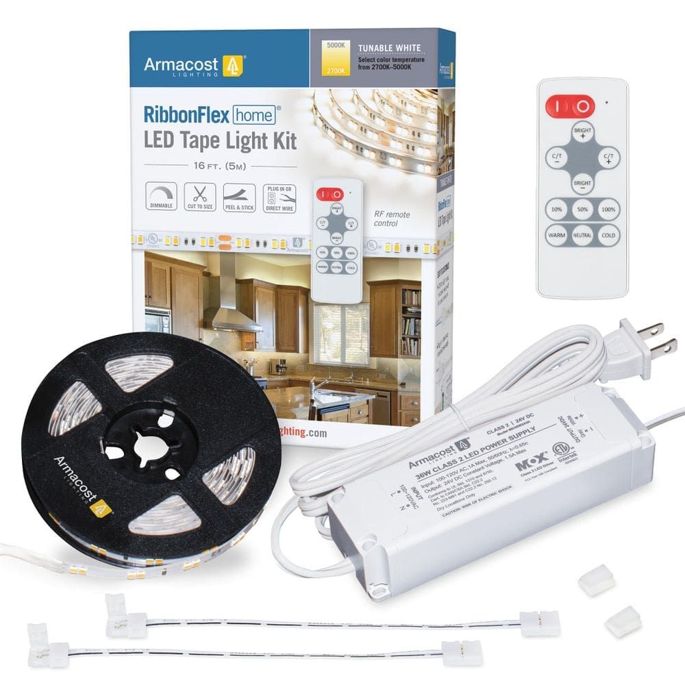 Kit de luz de fita LED Armacost Lighting Ribbon Flex 16 pés